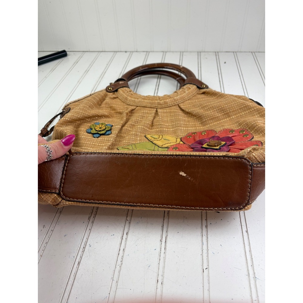 Fossil Vintage Y2K Woven Bohemian Boho Floral Shoulder Crossbody Bag - Picture 5 of 14